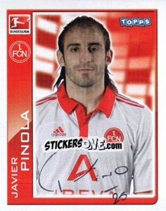 Sticker Javier Pinola - German Football Bundesliga 2010-2011 - Topps