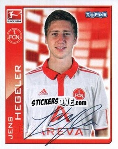 Sticker Jens Hegeler - German Football Bundesliga 2010-2011 - Topps