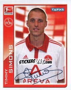 Cromo Timmy Simons - German Football Bundesliga 2010-2011 - Topps