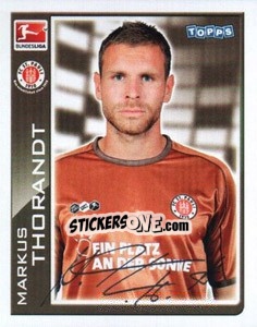 Sticker Markus Thorandt - German Football Bundesliga 2010-2011 - Topps