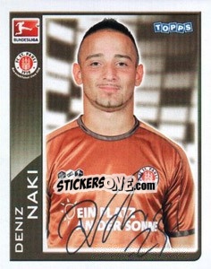 Sticker Deniz Naki - German Football Bundesliga 2010-2011 - Topps