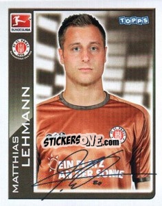 Sticker Matthias Lehmann - German Football Bundesliga 2010-2011 - Topps