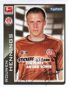 Sticker Rouwen Hennings - German Football Bundesliga 2010-2011 - Topps
