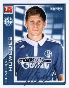 Sticker Benedikt Howedes - German Football Bundesliga 2010-2011 n. 366 - Topps