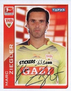 Sticker Marc Ziegler - German Football Bundesliga 2010-2011 - Topps