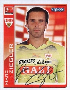 Sticker Marc Ziegler - German Football Bundesliga 2010-2011 n. 386 - Topps