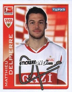 Sticker Matthieu Delpierre - German Football Bundesliga 2010-2011 n. 387 - Topps