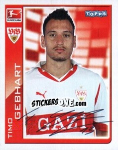 Sticker Timo Gebhart - German Football Bundesliga 2010-2011 n. 398 - Topps