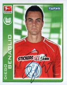 Sticker Diego Benaglio - German Football Bundesliga 2010-2011 n. 406 - Topps