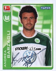 Sticker Andrea Barzagli - German Football Bundesliga 2010-2011 n. 409 - Topps