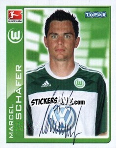 Sticker Marcel Schafer - German Football Bundesliga 2010-2011 - Topps