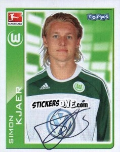 Sticker Simon Kjaer - German Football Bundesliga 2010-2011 n. 413 - Topps