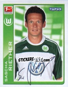 Sticker Sascha Riether - German Football Bundesliga 2010-2011 - Topps