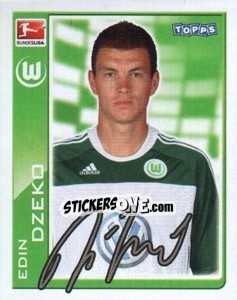 Cromo Edin Dzeko - German Football Bundesliga 2010-2011 - Topps