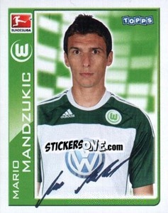 Sticker Mario Mandzukic - German Football Bundesliga 2010-2011 n. 423 - Topps