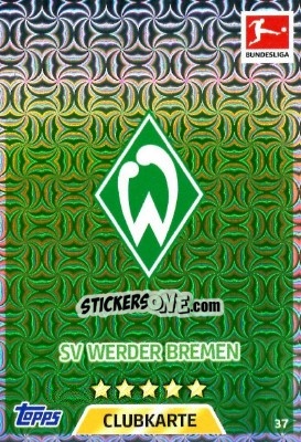 Sticker Clubkarte - German Fussball Bundesliga 2017-2018. Match Attax - Topps