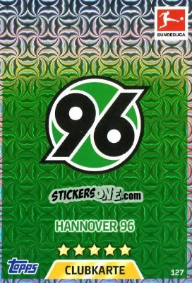 Sticker Clubkarte - German Fussball Bundesliga 2017-2018. Match Attax n. 127 - Topps