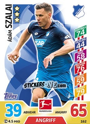 Sticker Ádám Szalai - German Fussball Bundesliga 2017-2018. Match Attax - Topps