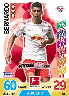 Figurina Bernardo - German Fussball Bundesliga 2017-2018. Match Attax - Topps