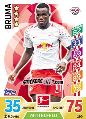 Cromo Bruma - German Fussball Bundesliga 2017-2018. Match Attax - Topps