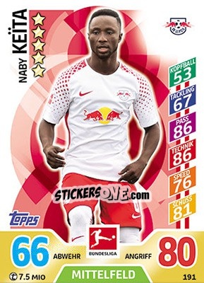 Figurina Naby Keïta - German Fussball Bundesliga 2017-2018. Match Attax - Topps