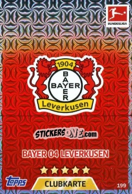 Sticker Clubkarte - German Fussball Bundesliga 2017-2018. Match Attax - Topps