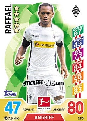 Sticker Raffael - German Fussball Bundesliga 2017-2018. Match Attax - Topps