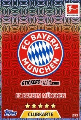 Sticker Clubkarte - German Fussball Bundesliga 2017-2018. Match Attax - Topps