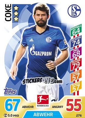 Sticker Coke - German Fussball Bundesliga 2017-2018. Match Attax - Topps