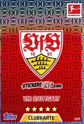 Sticker Clubkarte - German Fussball Bundesliga 2017-2018. Match Attax n. 289 - Topps