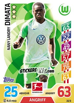 Cromo Nany Landry Dimata - German Fussball Bundesliga 2017-2018. Match Attax - Topps