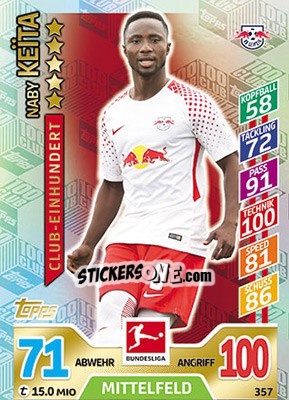 Sticker Naby Keïta - German Fussball Bundesliga 2017-2018. Match Attax - Topps