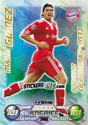 Sticker Mario Gomez - German Fussball Bundesliga 2017-2018. Match Attax - Topps
