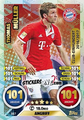 Cromo Thomas Müller - German Fussball Bundesliga 2017-2018. Match Attax - Topps