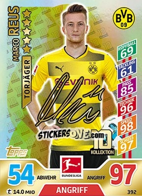 Figurina Marco Reus - German Fussball Bundesliga 2017-2018. Match Attax - Topps