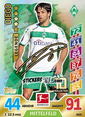 Sticker Diego - German Fussball Bundesliga 2017-2018. Match Attax - Topps