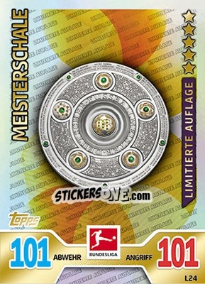 Sticker Meisterschale - German Fussball Bundesliga 2017-2018. Match Attax - Topps