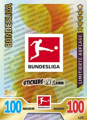 Sticker Bundesliga Logo - German Fussball Bundesliga 2017-2018. Match Attax - Topps