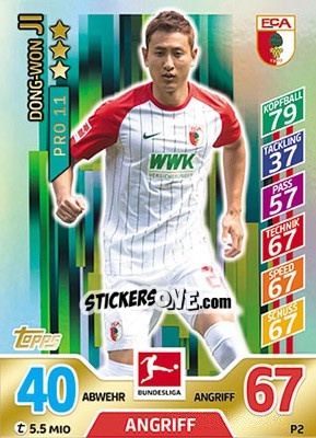 Cromo Dong-Won Ji - German Fussball Bundesliga 2017-2018. Match Attax - Topps