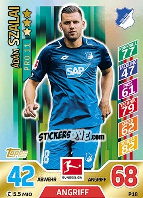 Figurina Ádám Szalai - German Fussball Bundesliga 2017-2018. Match Attax - Topps