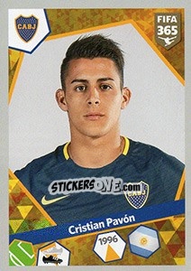 Sticker Cristian Pavón - FIFA 365: 2017-2018 n. 41 - Panini