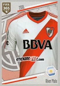 Sticker River Plate - Shirt - FIFA 365: 2017-2018 n. 44 - Panini