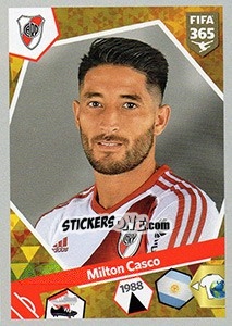 Sticker Milton Casco - FIFA 365: 2017-2018 n. 50 - Panini