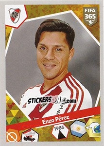 Sticker Enzo Pérez - FIFA 365: 2017-2018 n. 55 - Panini