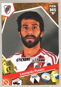Sticker Leonardo Ponzio - FIFA 365: 2017-2018 - Panini