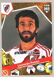 Sticker Leonardo Ponzio - FIFA 365: 2017-2018 n. 56 - Panini