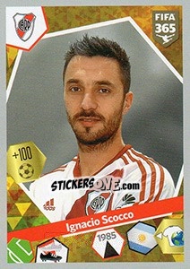 Sticker Ignacio Scocco - FIFA 365: 2017-2018 n. 61 - Panini