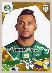Sticker Miguel Borja - FIFA 365: 2017-2018 - Panini