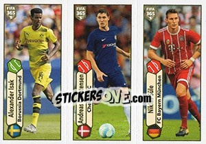 Sticker Alexander Isak / Andreas Christensen / Niklas Süle - FIFA 365: 2017-2018 n. 132 - Panini