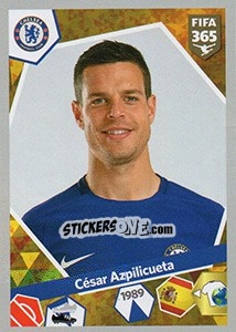 Sticker César Azpilicueta - FIFA 365: 2017-2018 n. 139 - Panini